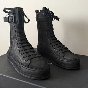 Ann Demeulemeester High Top Strap Sneaker Boots